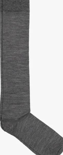 MP DENMARK grijze sokken wool/silk knee socks grijs New