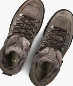 NUBIKK grijze veterboots logan chad fur grijs Best