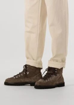 NUBIKK grijze veterboots logan chad fur grijs Best