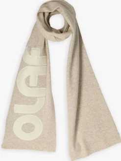 OLAF HUSSEIN grijze sjaal retro applique scarf.1 grijs