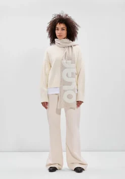 OLAF HUSSEIN grijze sjaal retro applique scarf.1 grijs