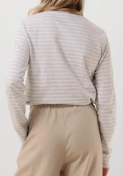 PENN & INK grijze tops & t-shirts 516 sweater stripe grijs Discount