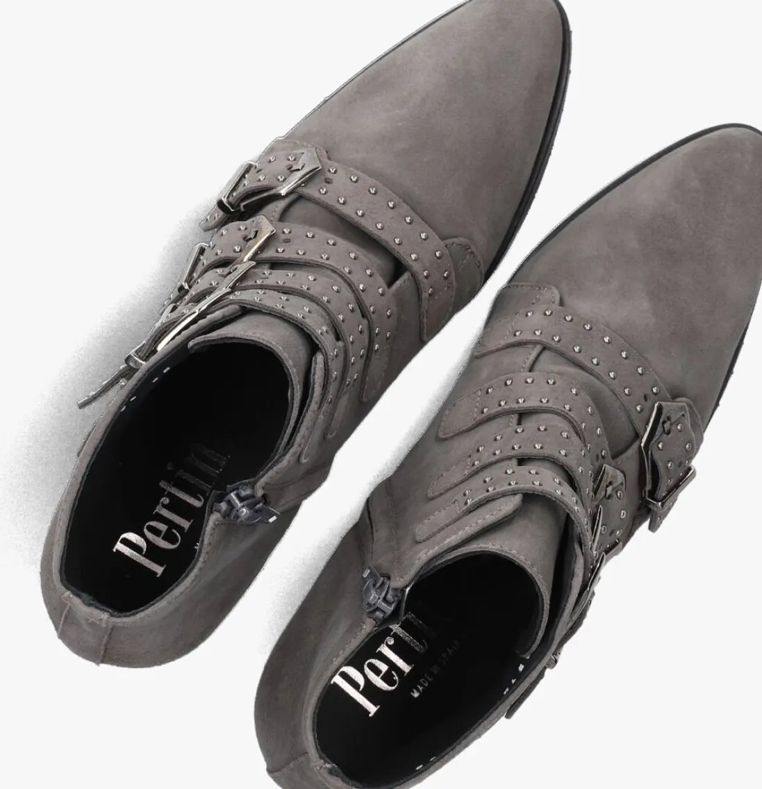 PERTINI grijze enkellaarsjes 12368 grijs Clearance