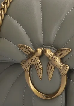 PINKO grijze schoudertas love puff mini grijs