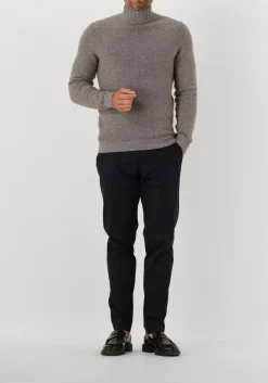 PROFUOMO grijze coltrui pullover mock neck boiled wool bruin Discount