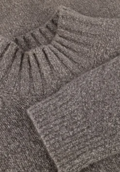 PROFUOMO grijze coltrui pullover mock neck boiled wool bruin Discount