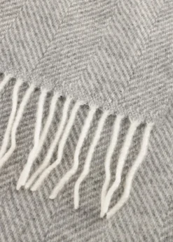 PROFUOMO grijze sjaal scarf lambswool grijs Outlet