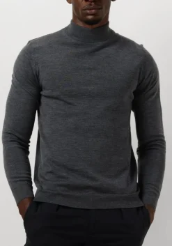 PROFUOMO grijze trui pullover mock grijs Clearance