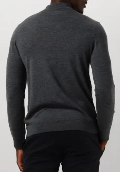 PROFUOMO grijze trui pullover mock grijs Clearance