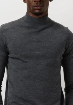 PROFUOMO grijze trui pullover mock grijs Clearance