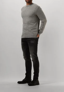 PROFUOMO grijze trui pullover crew neck grijs Outlet