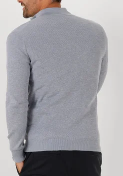 PROFUOMO grijze trui pullover half zip twinkle slub grijs Clearance