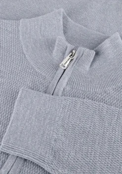 PROFUOMO grijze trui pullover half zip twinkle slub grijs Clearance