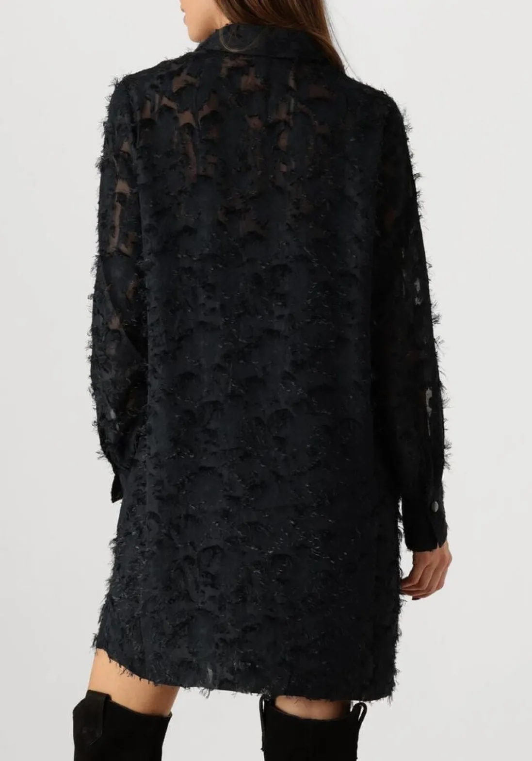 SECOND FEMALE grijze mini jurk carey tunic dress grijs Best