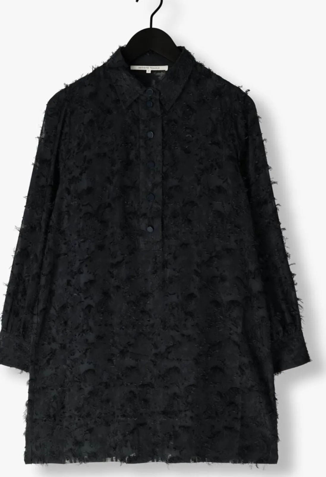 SECOND FEMALE grijze mini jurk carey tunic dress grijs Best