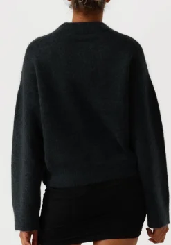 SECOND FEMALE grijze trui brook knit drop shoulder o-neck grijs Sale