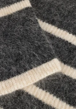 SECOND FEMALE grijze trui ovalis knit t-neck grijs Outlet