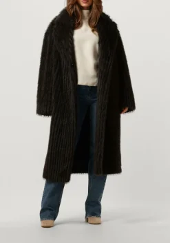 STAND STUDIO grijze faux fur jas genevieve coat grijs Clearance