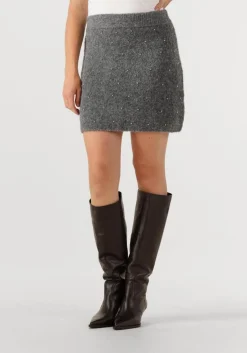 STUDIO AR grijze minirok lexi boucle knit grijs Best