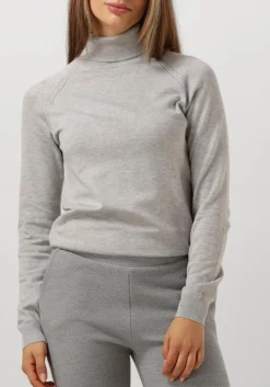 SUMMUM grijze coltrui turtle neck sweater soft viscose polyamide knit grijs Discount