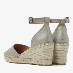 VIA VAI grijze sandalen met hak flora braid grijs Outlet