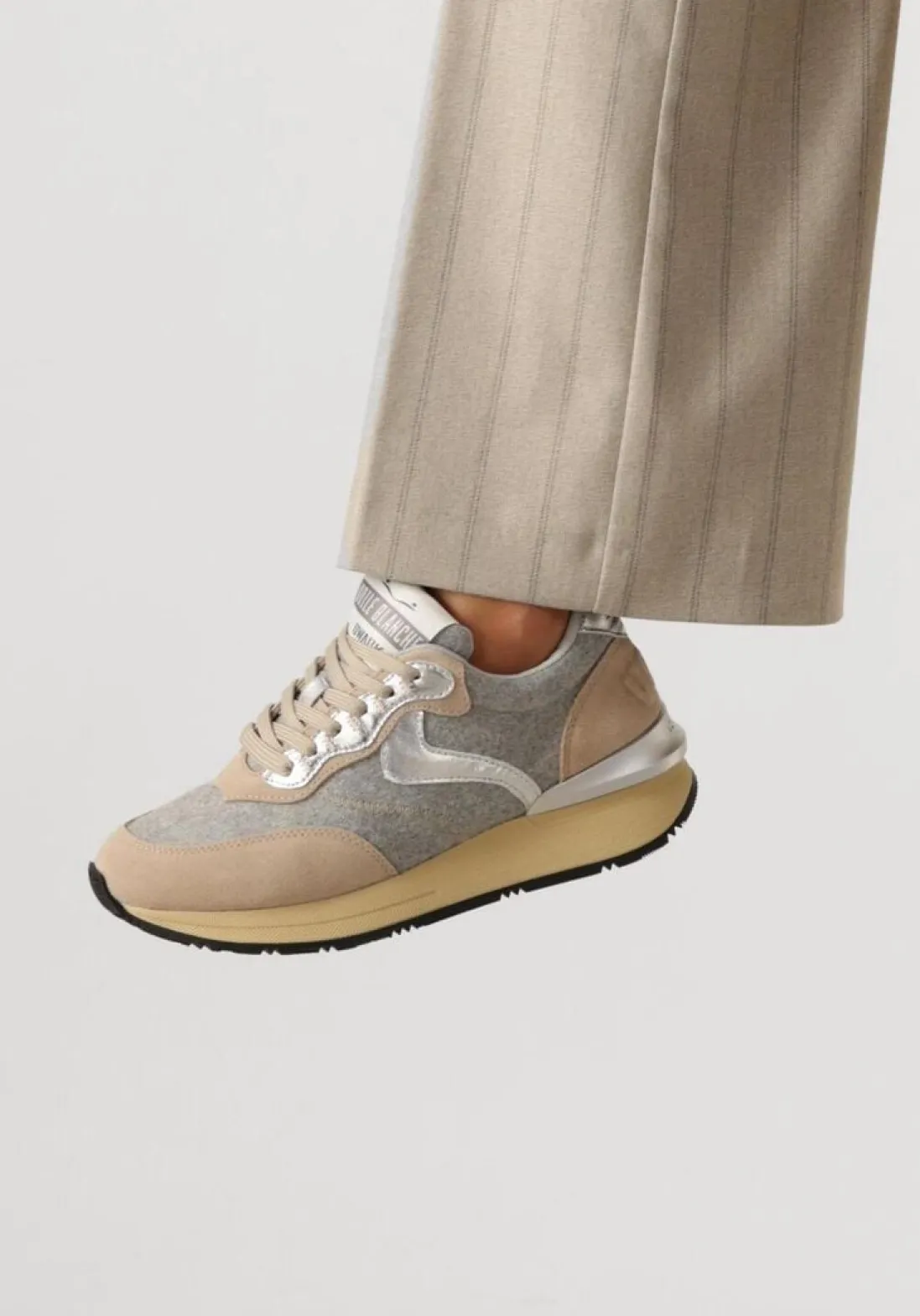 VOILE BLANCHE grijze lage sneakers qwark easy grijs Best