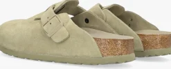 BIRKENSTOCK e instappers boston dames groen Outlet