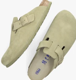 BIRKENSTOCK e instappers boston dames groen Outlet