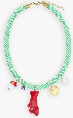 BONNIE STUDIOS e kettingen bill pendant necklace groen Discount