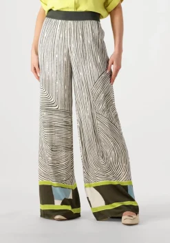 CAROLINE BISS e wijde broek 1555 groen Outlet