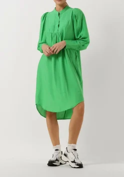 CO'COUTURE e midi jurk callum volume dress groen Best