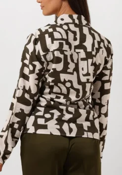 DANTE6 e blouses print smock blouse groen