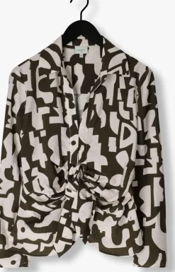 DANTE6 e blouses print smock blouse groen
