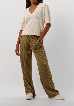 DANTE6 e lange broeken zijden krijtstreepbroek groen Online