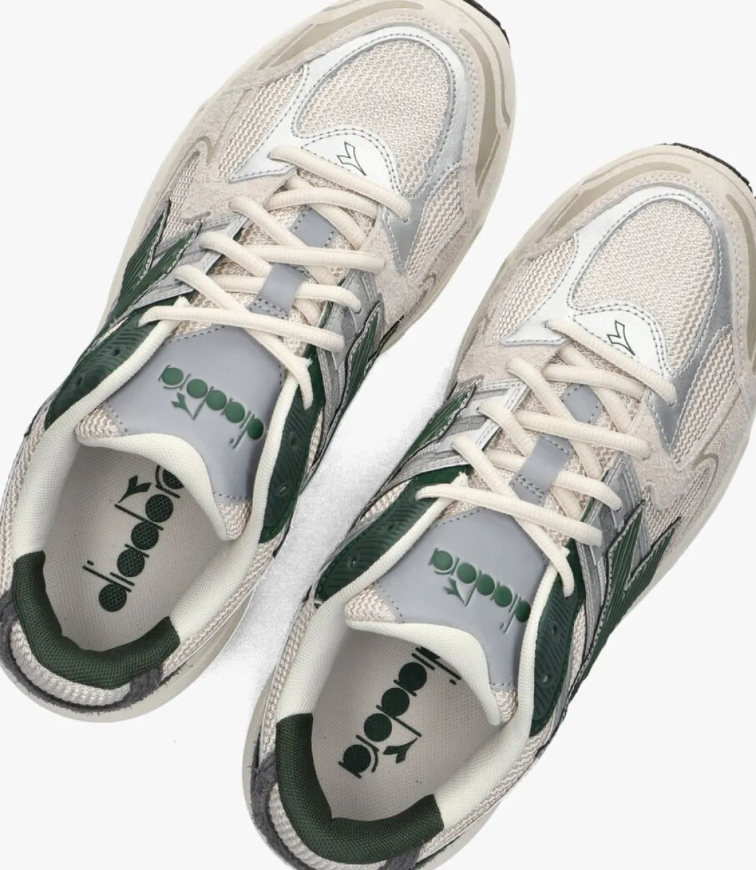 DIADORA e lage sneakers mesh combi runner groen Discount