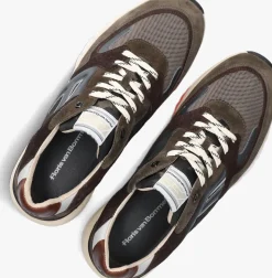 FLORIS VAN BOMMEL e lage sneakers sfm-10154 de treener groen New