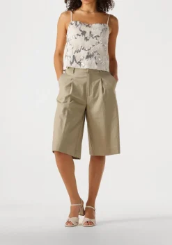 GESTUZ e broeken gzizza linen mw short groen New