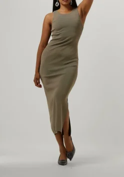 GESTUZ e midi jurk briellegz sl rib dress groen Sale