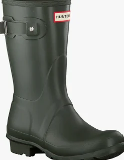 HUNTER e regenlaarzen womens original short groen Outlet