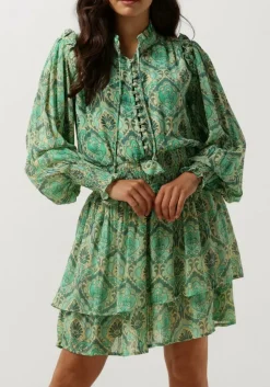 JANICE e mini jurk ari print groen Discount