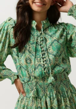 JANICE e mini jurk ari print groen Discount