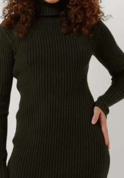 JANICE e mini jurk jurk gebreid kol travis groen Hot