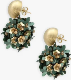 LOTT. GIOIELLI e sieraad sequin flower globe earrings s groen