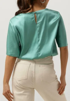 MOS MOSH e blouses evie ss satin blouse groen