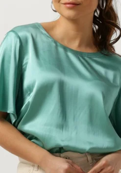 MOS MOSH e blouses evie ss satin blouse groen