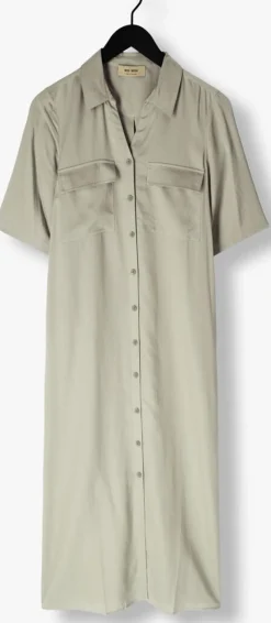 MOS MOSH e midi jurk mmether cnet dress groen New