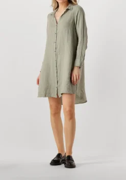 MOS MOSH e mini jurk mmrielle linen dress groen Hot