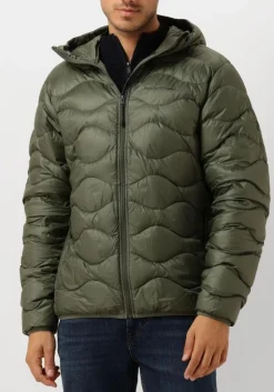 PEAK PERFORMANCE e gewatteerde jas m helium down hood jacket groen Best