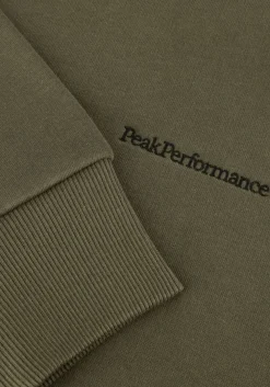 PEAK PERFORMANCE e sweater original small logo crew men groen Best