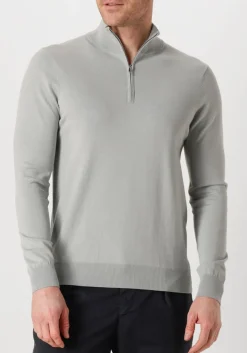 PROFUOMO e trui half zip luxury basic groen Online